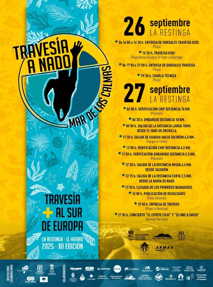 Cartel travesía a nado 2025