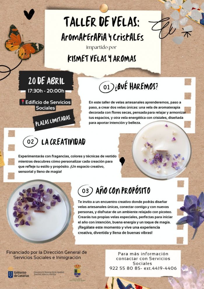 CARTEL TALLER DE VELAS