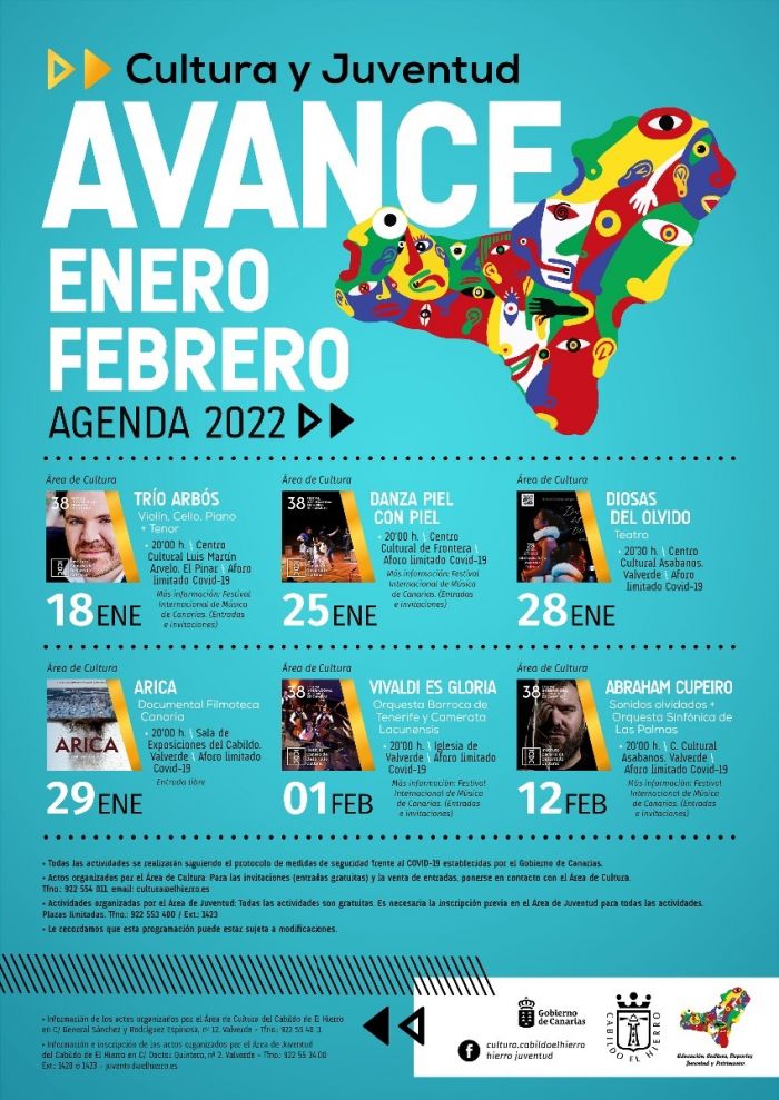 Agenda cultura y juventud enero 2022