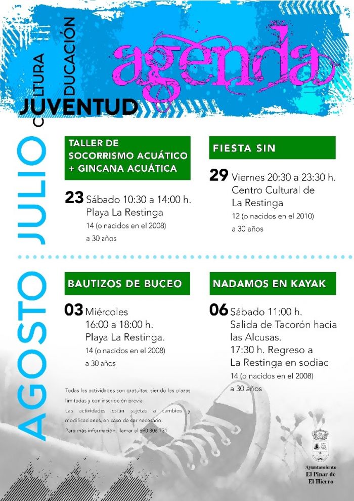 Cartel del programa de actividades