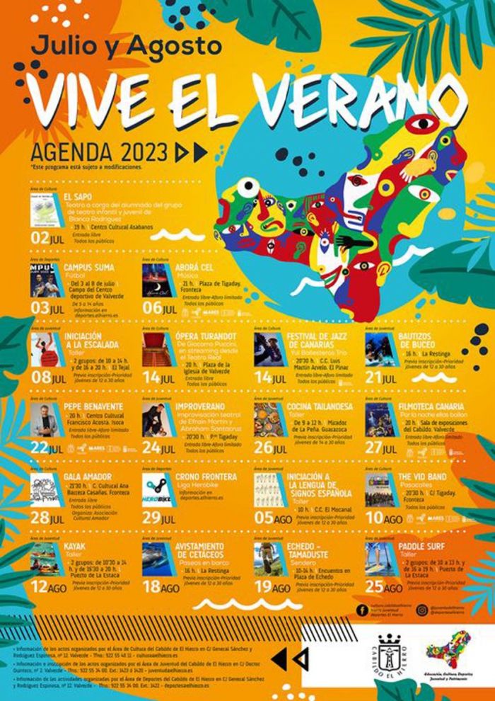 Agenda cultural Julio Agosto 2023